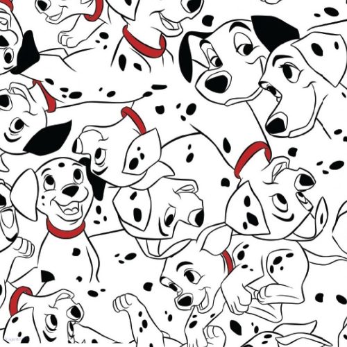 Disney 101 kiskutya pamutvászon (101 Dalmatian Dots)