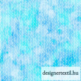   Türkiz csíkos digitális nyomtatású pamutvászon (Teal Stripe Digitally Printed)