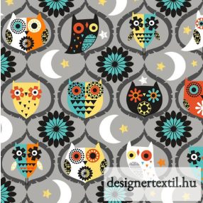 Baglyos pamutvászon (Owl night long)