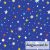 Sötétben világító csillagok pamutvászon - Star Gazing Lift Off Blue - Benartex (Glow in The Dark)
