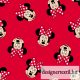 Minnie piros pamutvászon (Minnie Heared Print)