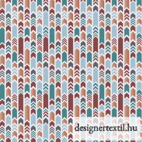   Bordó nyilak pamutvászon (Multi Metallic Copper - Arrowheads)