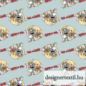   Tom és Jerry pamutvászon (Light Blue Tom & Jerry Together Angle)