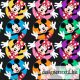 Mickey és Minnie egér pamutvászon (Mickey and Minnie circles)