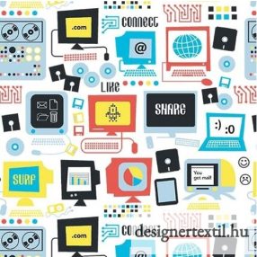   Számítógépek pamutvászon (You've got mail - Michael Miller)