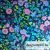 Virágok és pillangók pamutvászon (Blue Floral Butterflies Digitally Printed)