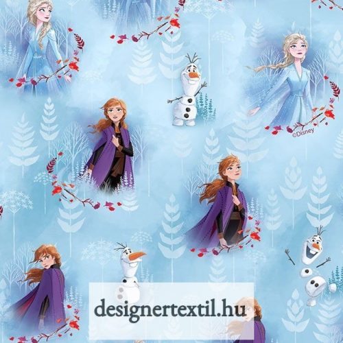 Jégvarázs 2 kék - pamutvászon (Disney Frozen Anna & Elsa Digital Cotton)