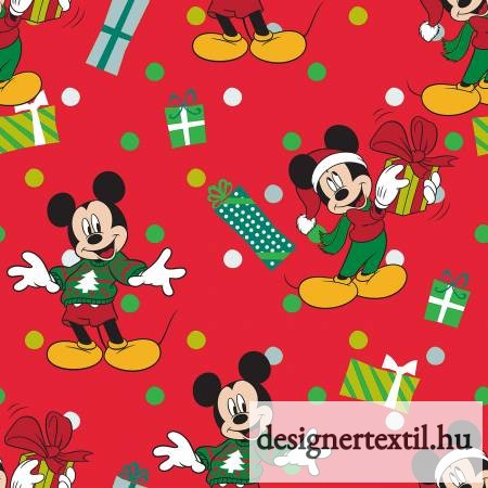 Mickey karácsonyi pamutvászon (Christmas Disney Mickey for Me)