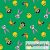 Bolondos Dallamok flanel méteráru - (Green Tossed Faces Flannel)