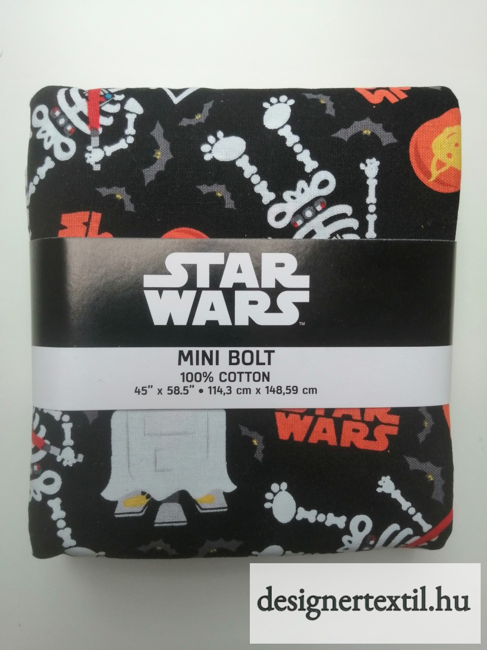 Star Wars – Halloween - sötétben világító pamutvászon 114 x 148 cm (Star Wars – Halloween – Mini Bolt)